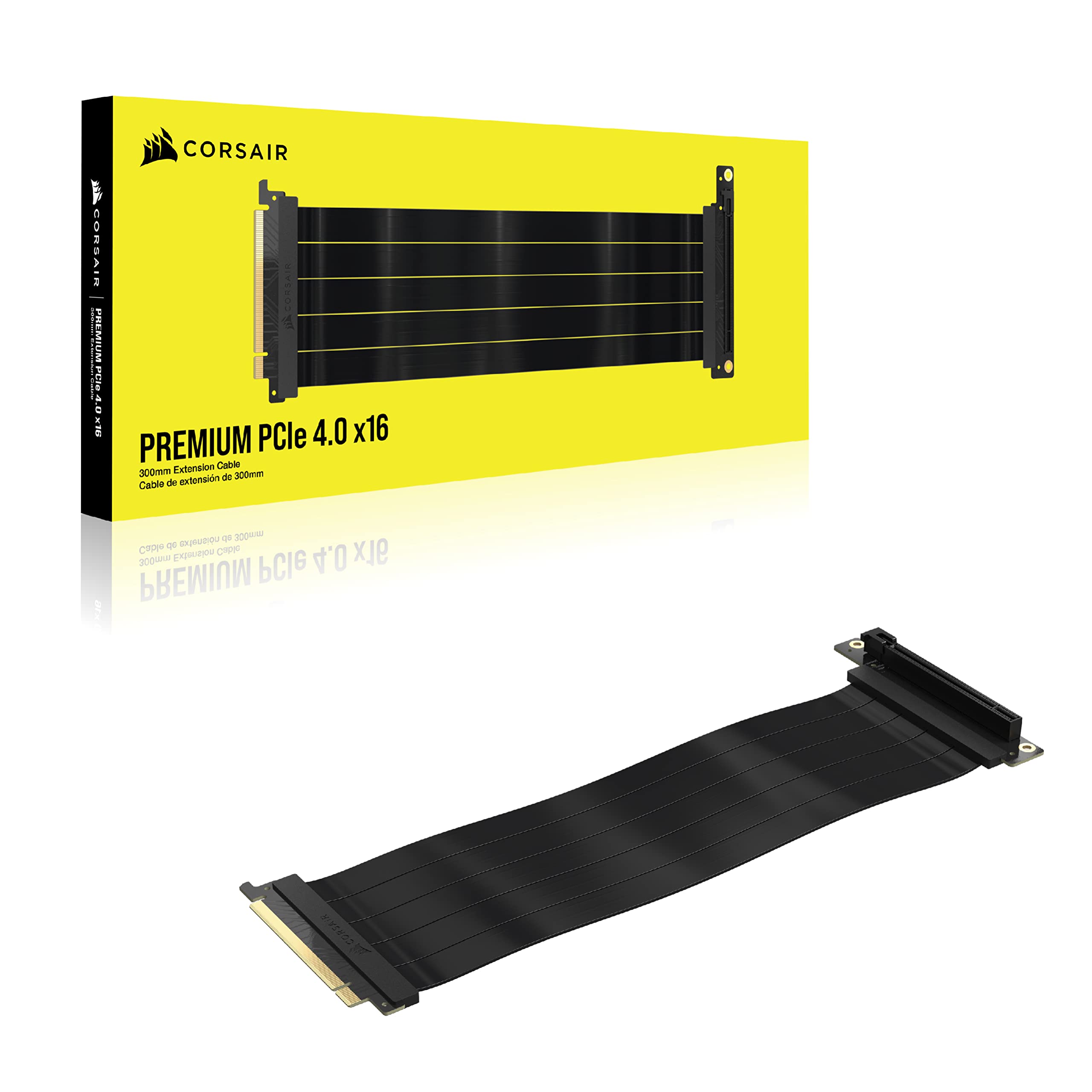 Corsair Premium PCIe 4.0 300mm Extension Riser Cable