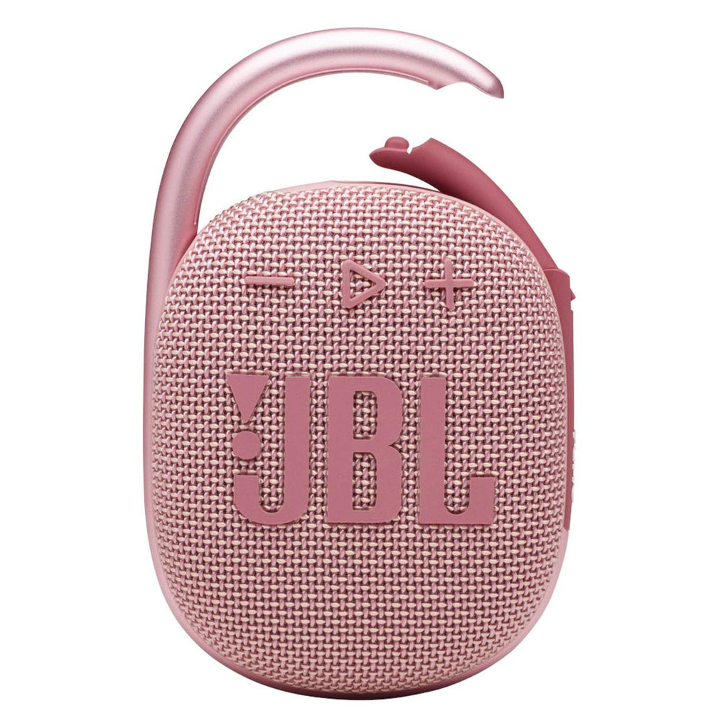 JBL Clip 4 Mini Portable Bluetooth Speaker with Big Sound and Expressive Bass, Built-in Carabiner for Home, Outdoor, Travel (Pink)