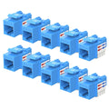 [UL Listed] Cable Matters 10-Pack Cat6 RJ45 Keystone Jack (Cat 6 / Cat6 Keystone Jack) in Blue