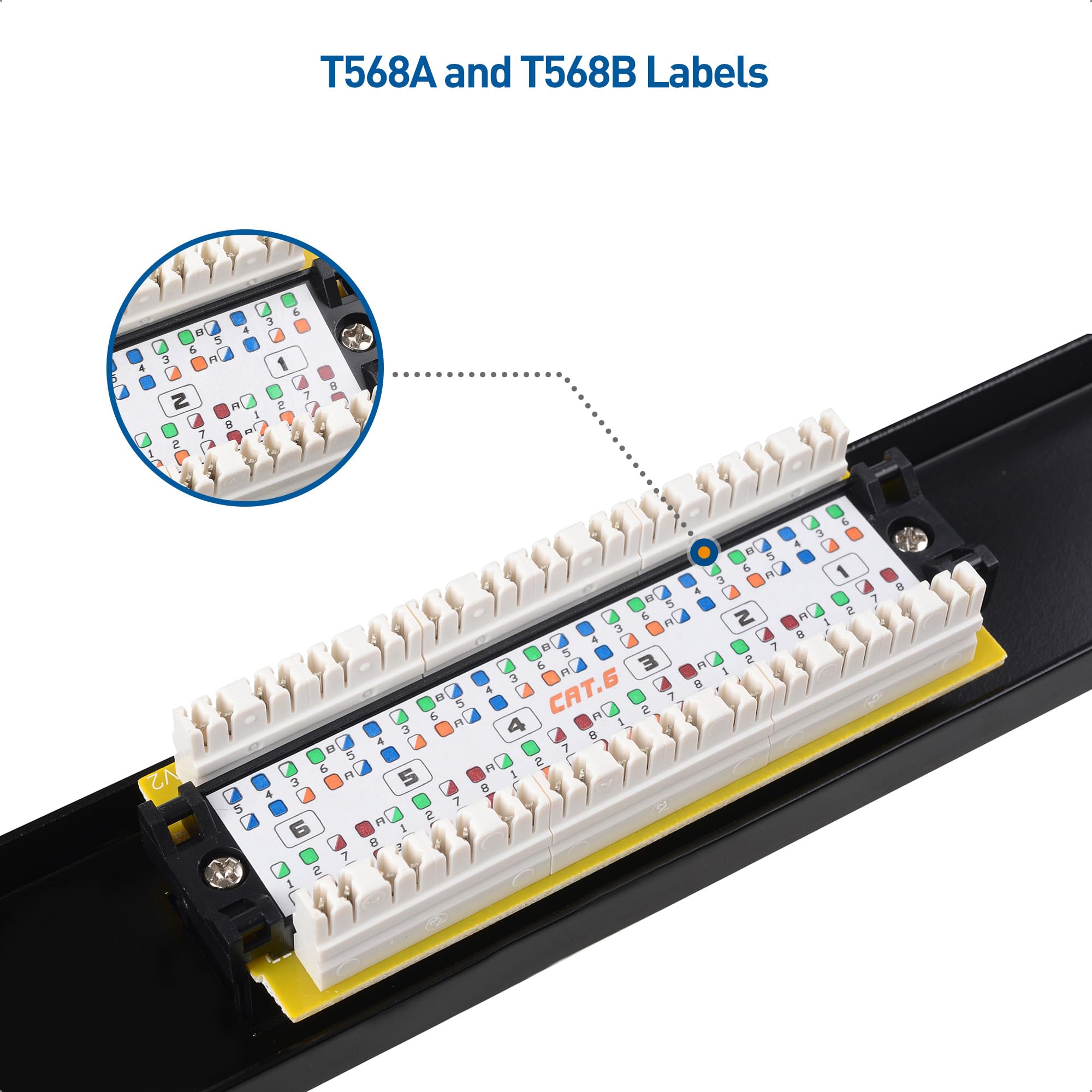 [UL Listed] Cable Matters Rackmount or Wallmount 12-Port Cat6 RJ45 Patch Panel