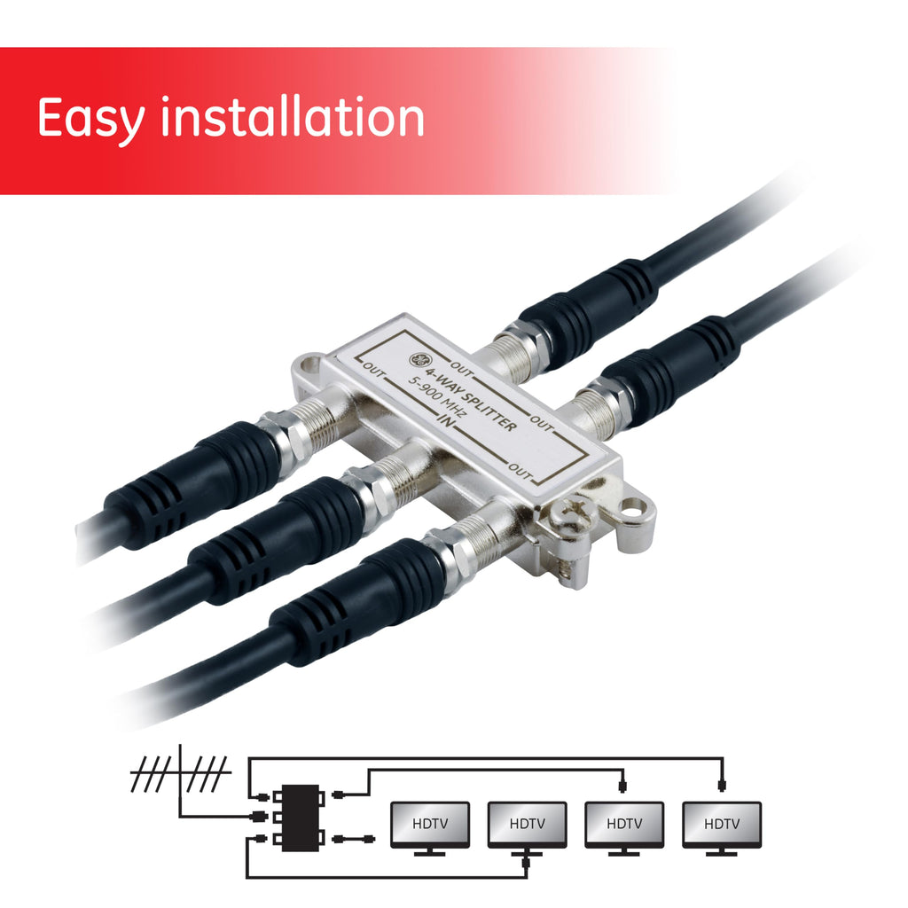 GE 35047 4-Way Signal Splitter