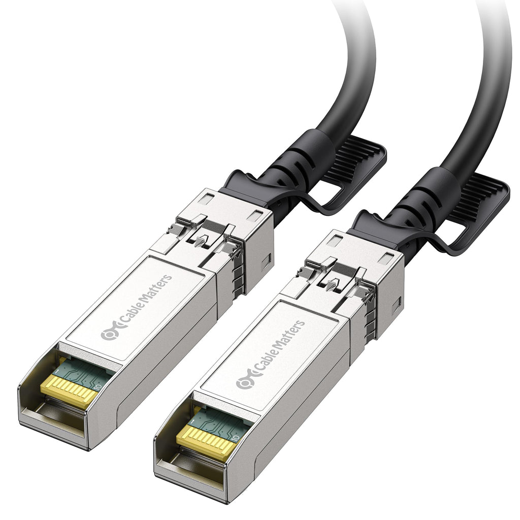 Cable Matters 10Gbps DAC Twinax SFP Cable - 2m / 6.6ft, 10GBASE-CU Passive Direct Attach Copper Twinax SFP+ Cable, Compatible with Cisco, Ubiquiti, Huawei, Netgear, & Supermicro Devices