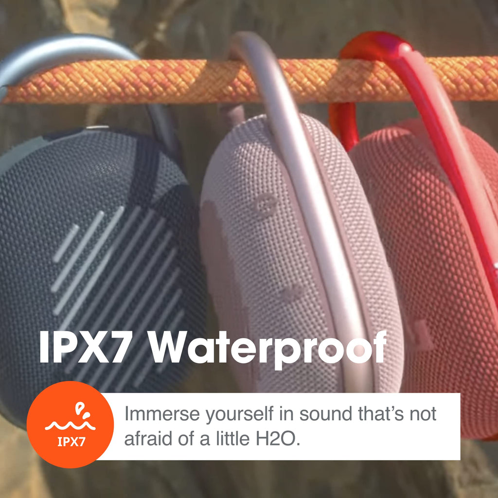 BL Clip 4 In-Ear Headphones - Portable Mini Bluetooth Speaker, Big Sound and Expressive Bass, Built-in Carabiner, IP67 Waterproof and Dustproof 10 Hours