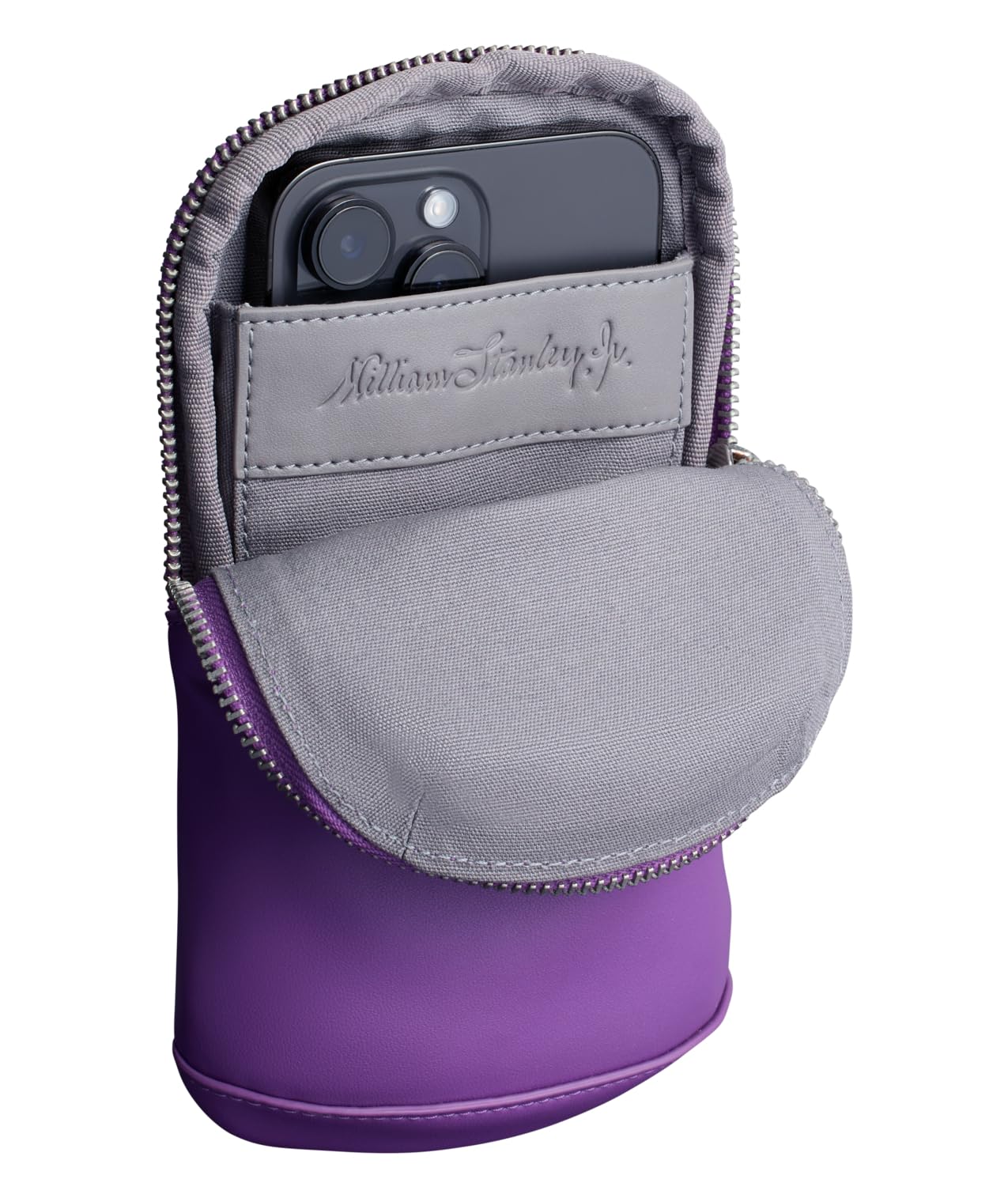 STANLEY Cross Bottle Essentials Case Max | Phone, Wallet, Keys Holder for Water Bottle | Faux Leather Accessory Pouch for Carry All Strap | Tumbler Cup Accessories | BPA-Free | Lilac
