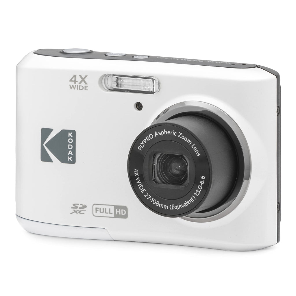 KODAK Pixpro FZ45 – 16.44 Megapixel Compact Digital Camera, 4x Optical Zoom, 2.7-inch LCD Screen, 720p HD Video Recording, AA Battery Included – White