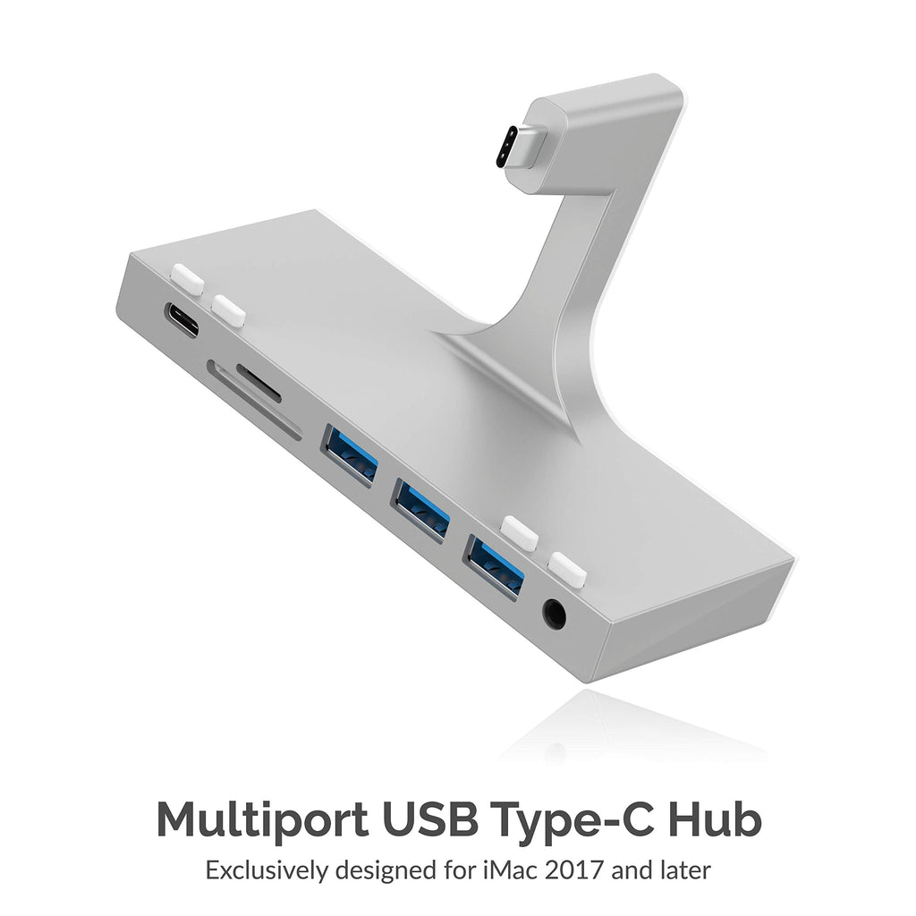 SABRENT Mac Docking Station Memory Card Reader, USB C Hub, 4K HDMI Port, 3.5 Audio Jack, SD MicroSD Card Reader, Super fast 5Gbps USB Ports for iMac - 2017 & Up (HB-SIMC)