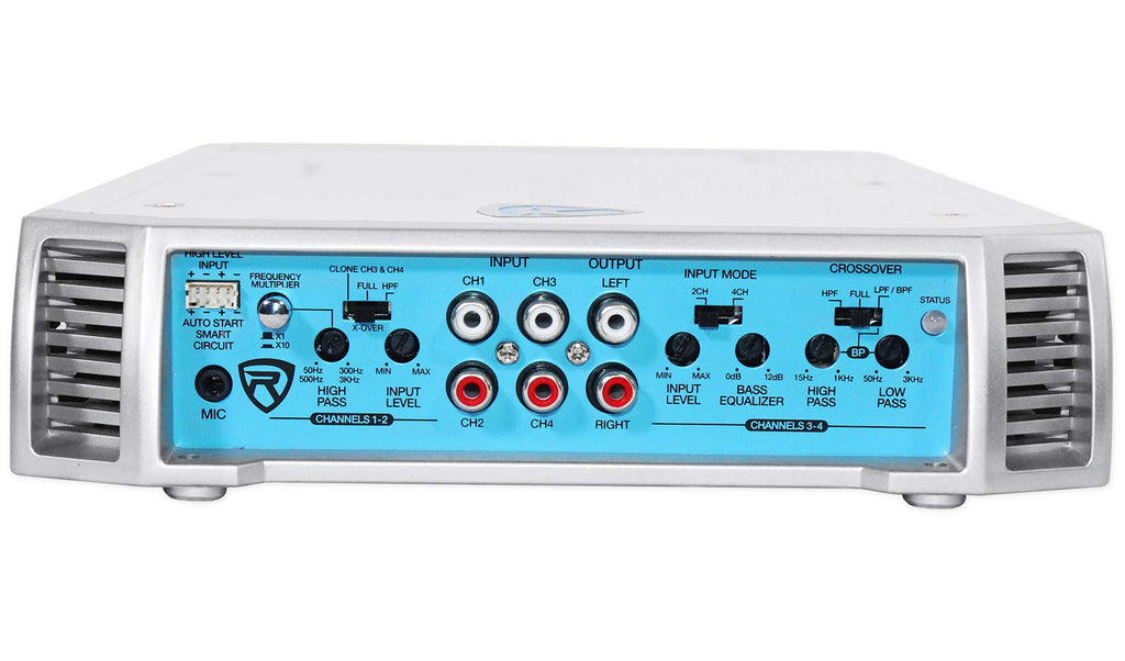 Rockville Rxm-f3 1600 Watt Peak/800w RMS Marine/Boat 4 Channel Amplifier Amp New