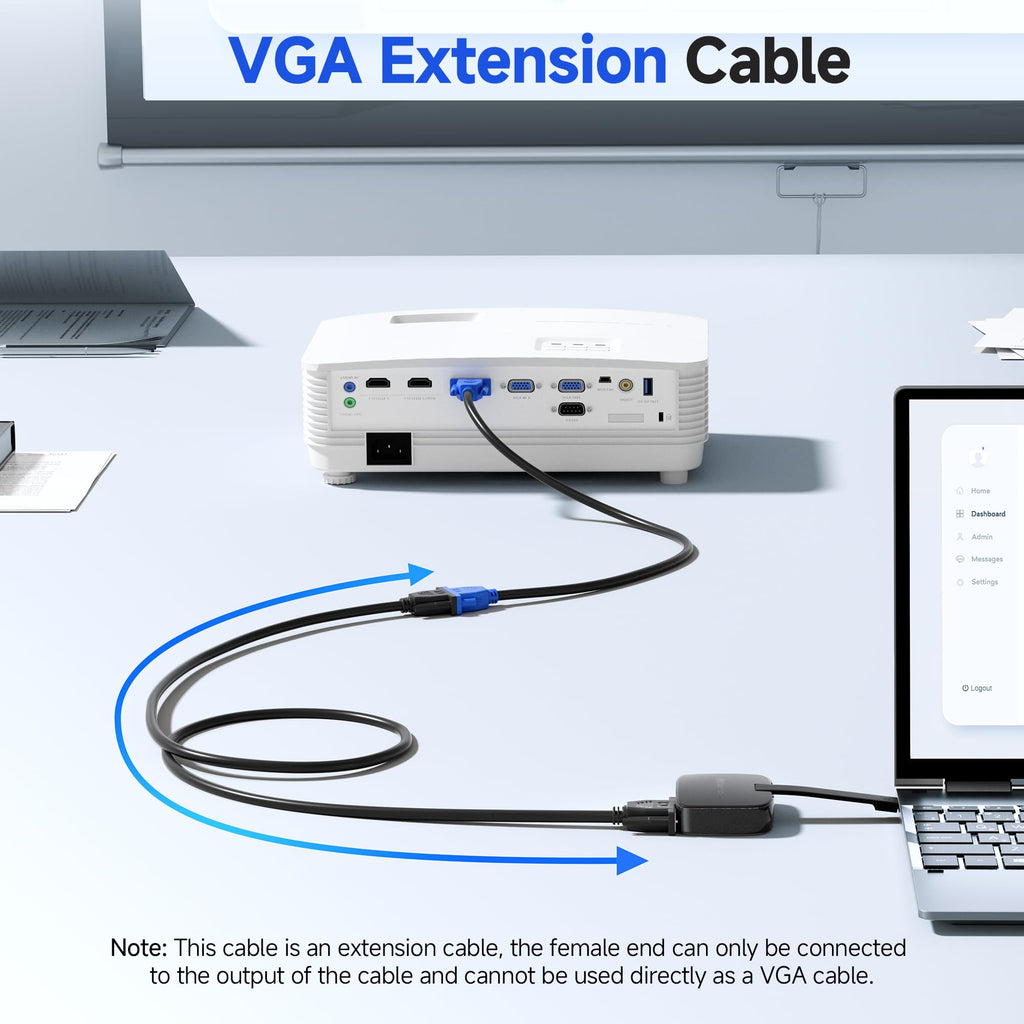 Cable Matters VGA Extension Cable (VGA Cable Male to Female) - 10 Feet