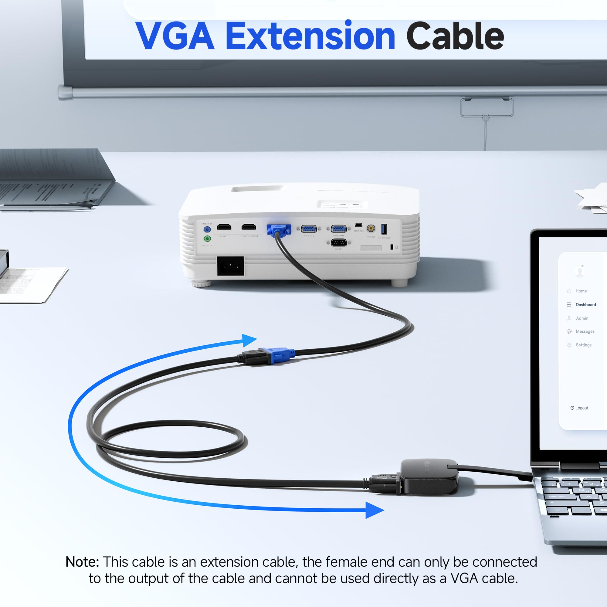 Cable Matters VGA Extension Cable (VGA Cable Male to Female) - 10 Feet