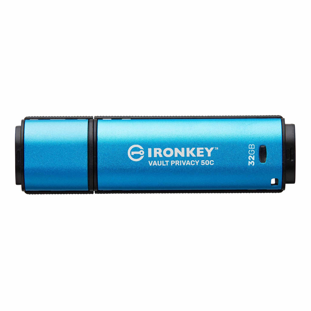 Kingston IronKey Vault Privacy 50 FIPS 197 Certified & XTS-AES 256-bit Encrypted USB TypeC Drive for Data Protection - IKVP50C/32GB