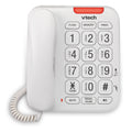 VTech SN1107 Corded Phone with Oversized High-Contrast Buttons, Talking Digits for Seniors, 10 Number Speed Dial, Visual Ringer, Full-Duplex Speakerphone