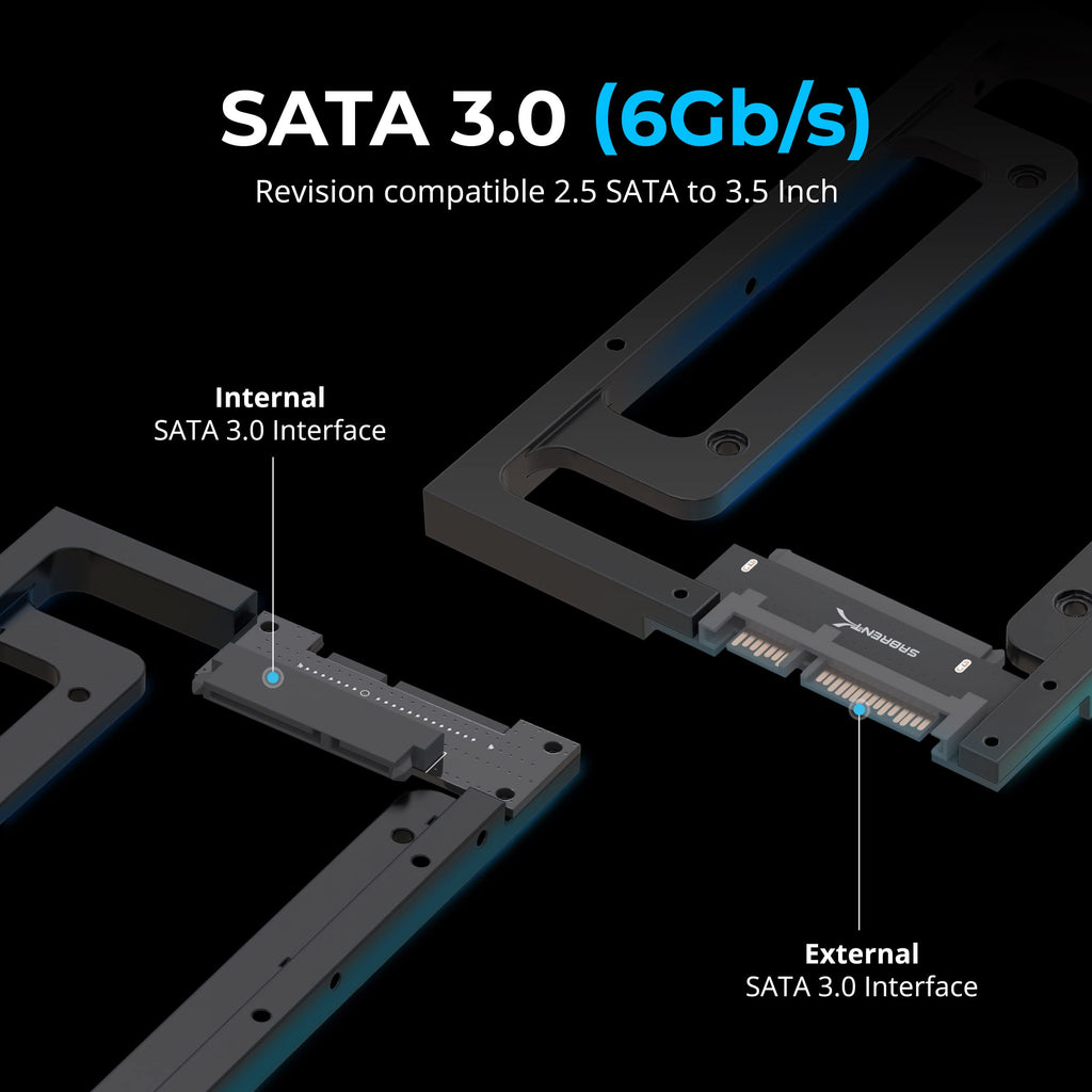 SABRENT 2.5" to 3.5" SSD Mounting Bracket Internal Hard Drive Adapter