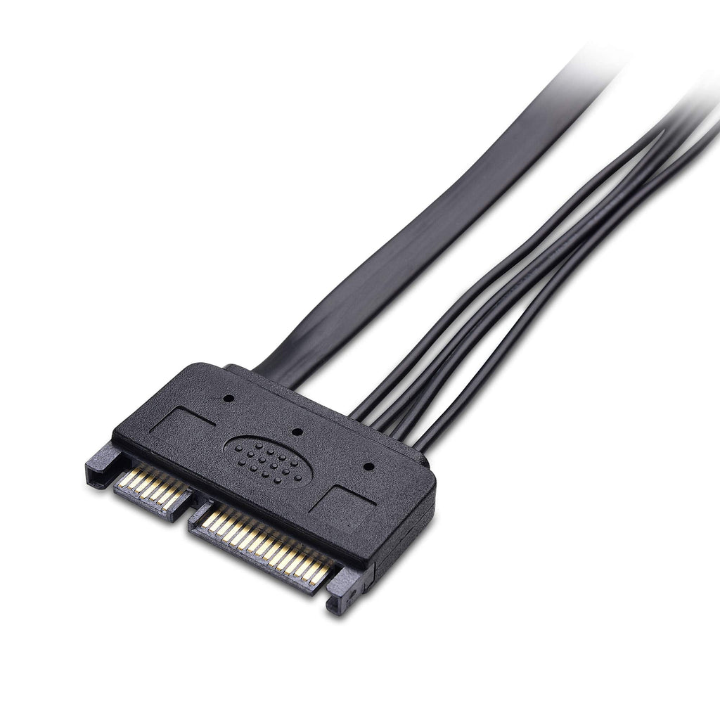 Cable Matters(2-Pack SATA 22-Pin (7+15) Power & Data Extension Cable - 20 Inches