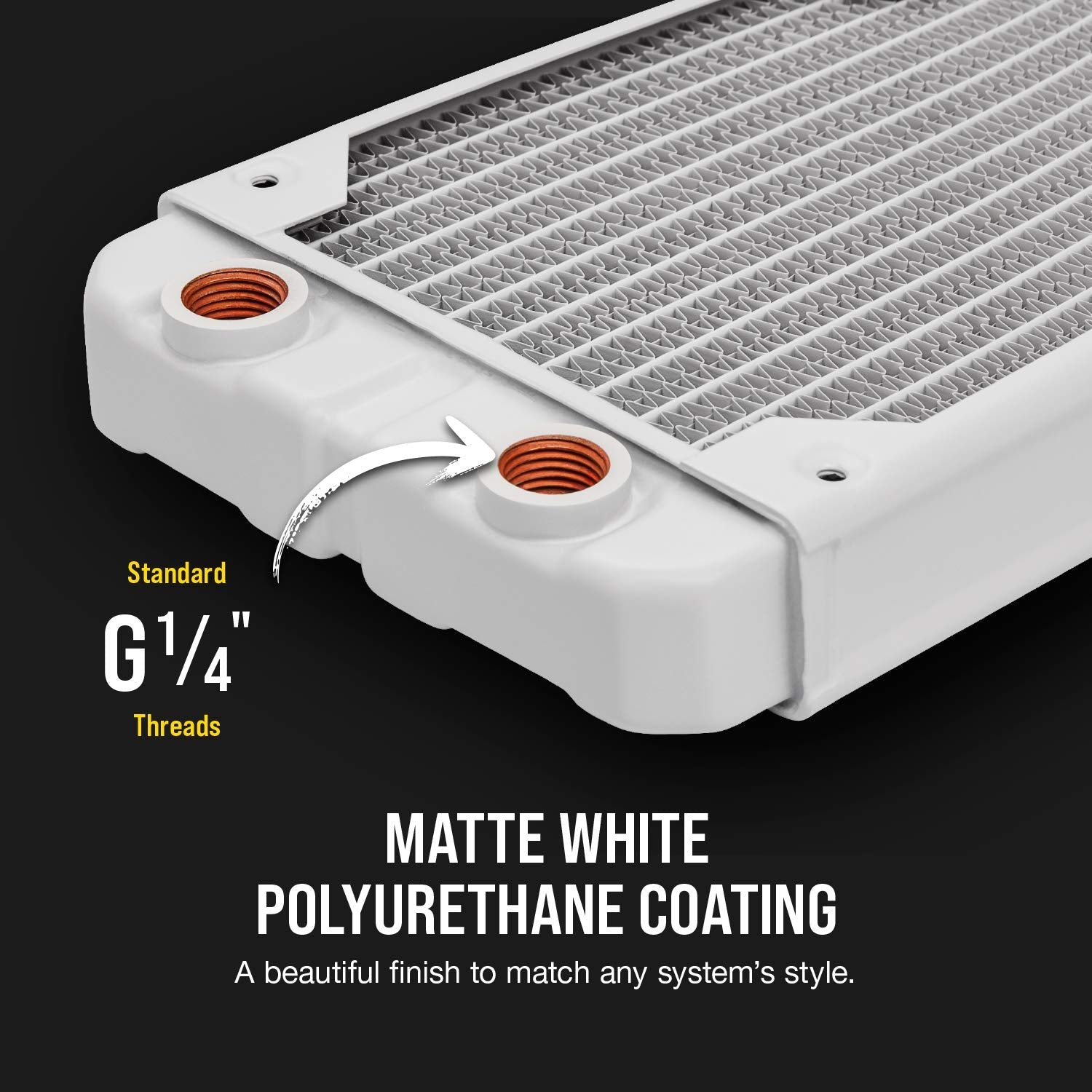 Corsair Hydro X Series, XR5 240 mm Water Cooling Radiator (Dual 120 mm Fan Mounts, Easy Installation, Premium Copper Construction, High-Quality Polyurethane Coating, Integrated Fan Screw Guides) Black,CX-9030002-WW