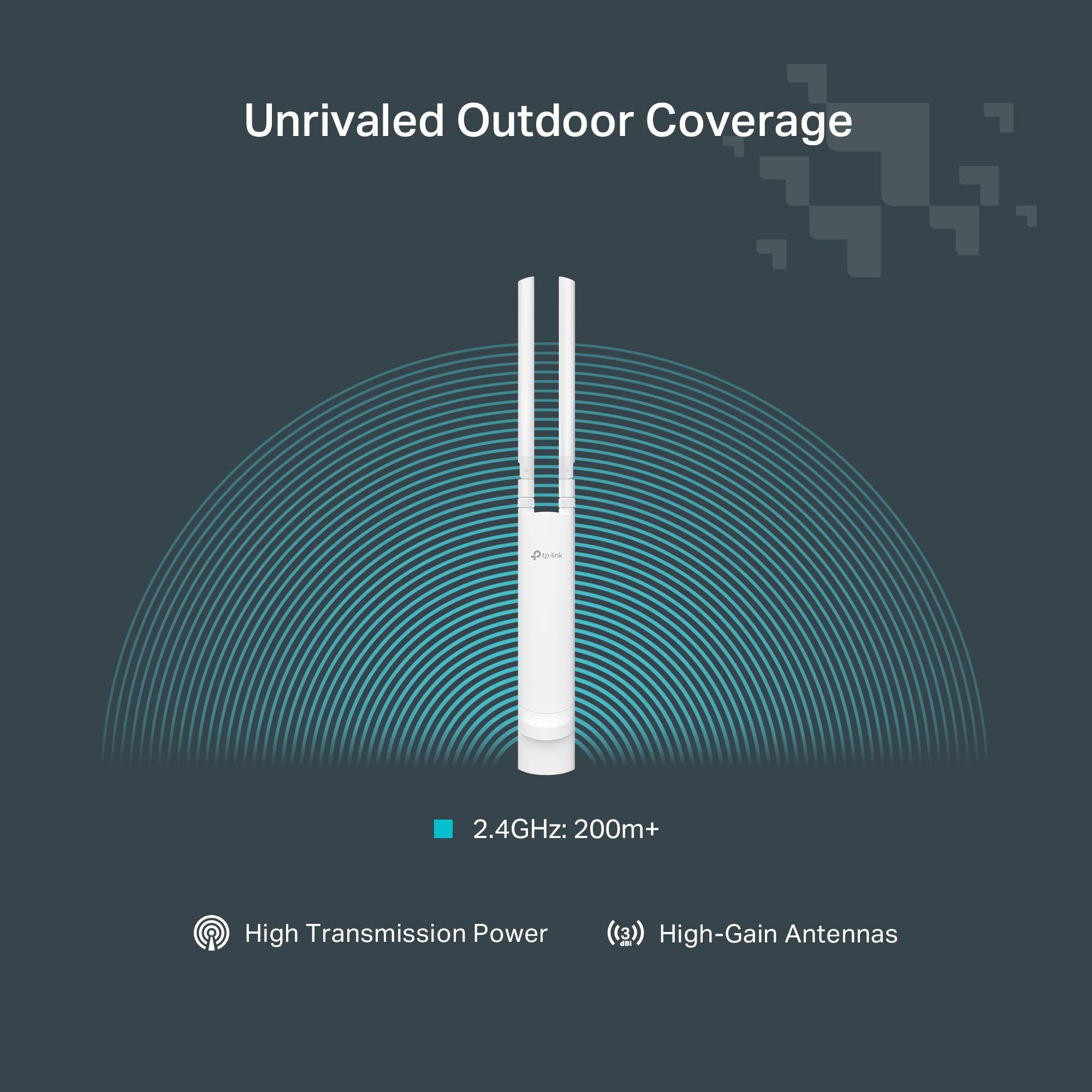 TP-Link AC1200 Wireless Access Point (Festa F52-Outdoor), Dual-Band, Mesh Support, MU-MIMO, IP65 Weatherproof, PoE Powered, Self-Organizing Network, Free Cloud Management (Not Omada Compatible).
