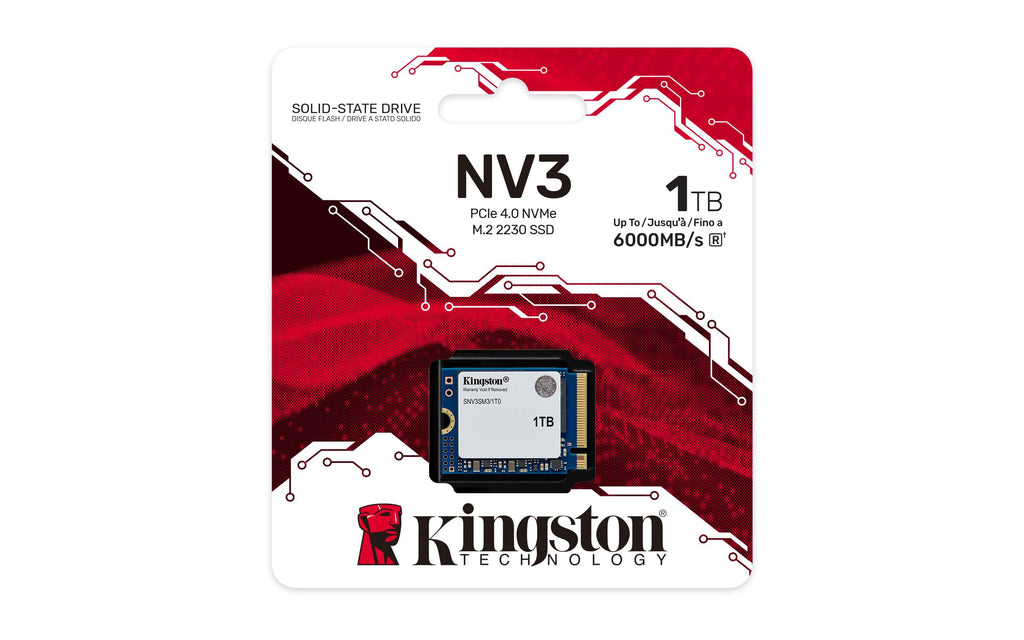 Kingston NV3 NVMe PCIe 4.0 Internal SSD 1TB M.2 2230-SNV3SM3/1T0