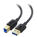 Cable Matters 2-Pack USB 3.0 Cable (USB 3 Cable/USB 3.0 A to B Cable) in Black 6 Feet