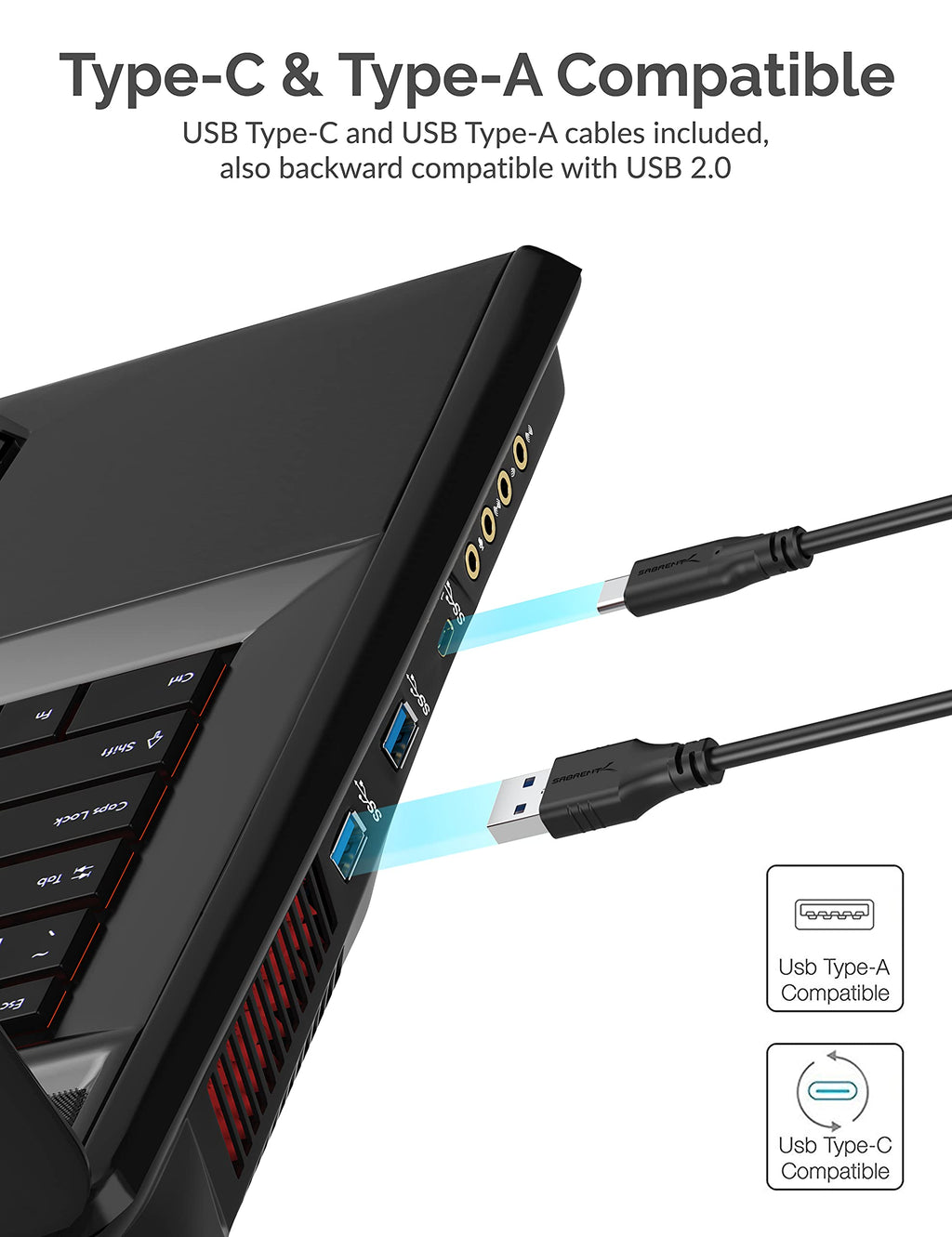 SABRENT SD Express 7.1 USB C Card Reader, USB 3.2 External Memory Card Reader high speed Data transfer 985 MBps, SD-Express adapter compatible with V90, V60, V30, UHS-II, UHS I, SD Cards (CR-SDX7)