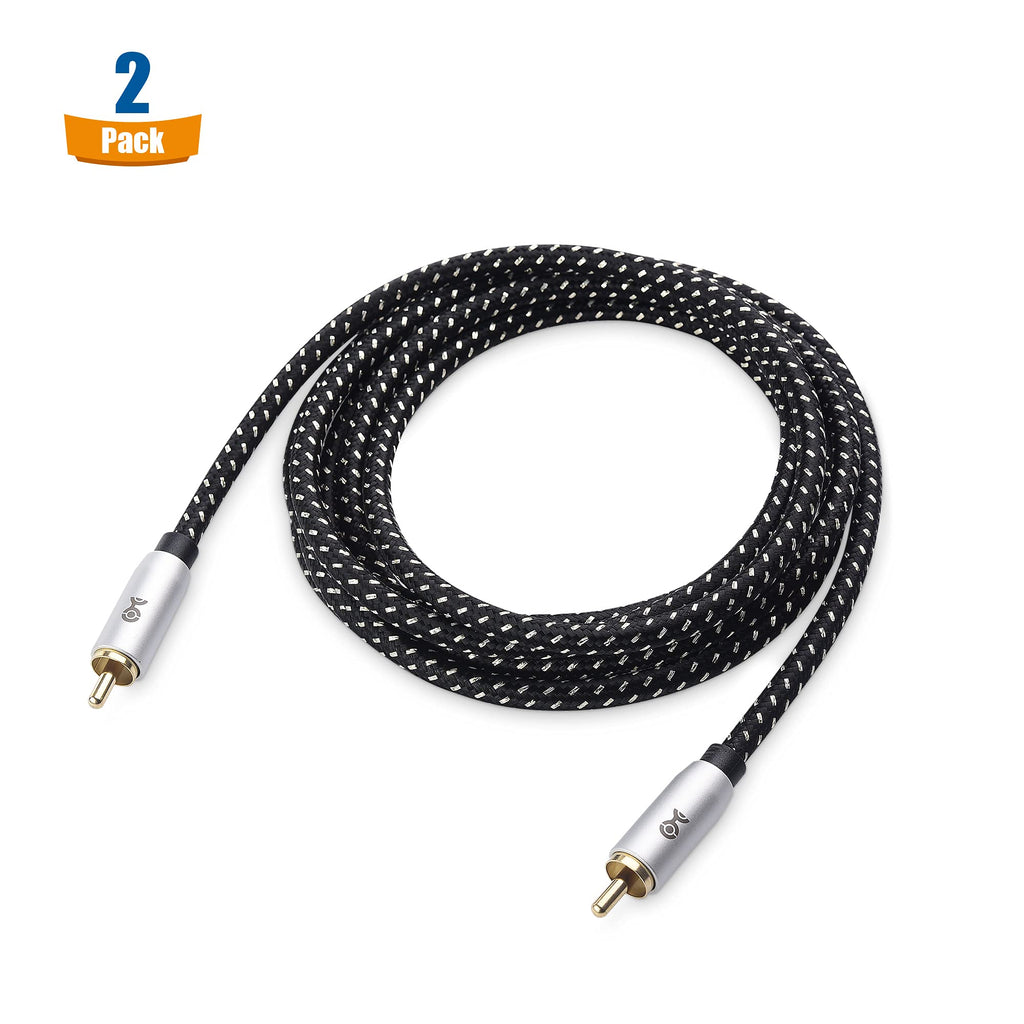 Cable Matters 2-Pack Subwoofer Cable 6 ft, Digital Coaxial Cable (Digital Audio Coaxial Cable and LFE Subwoofer Cable) � 1.8m / 6 Feet