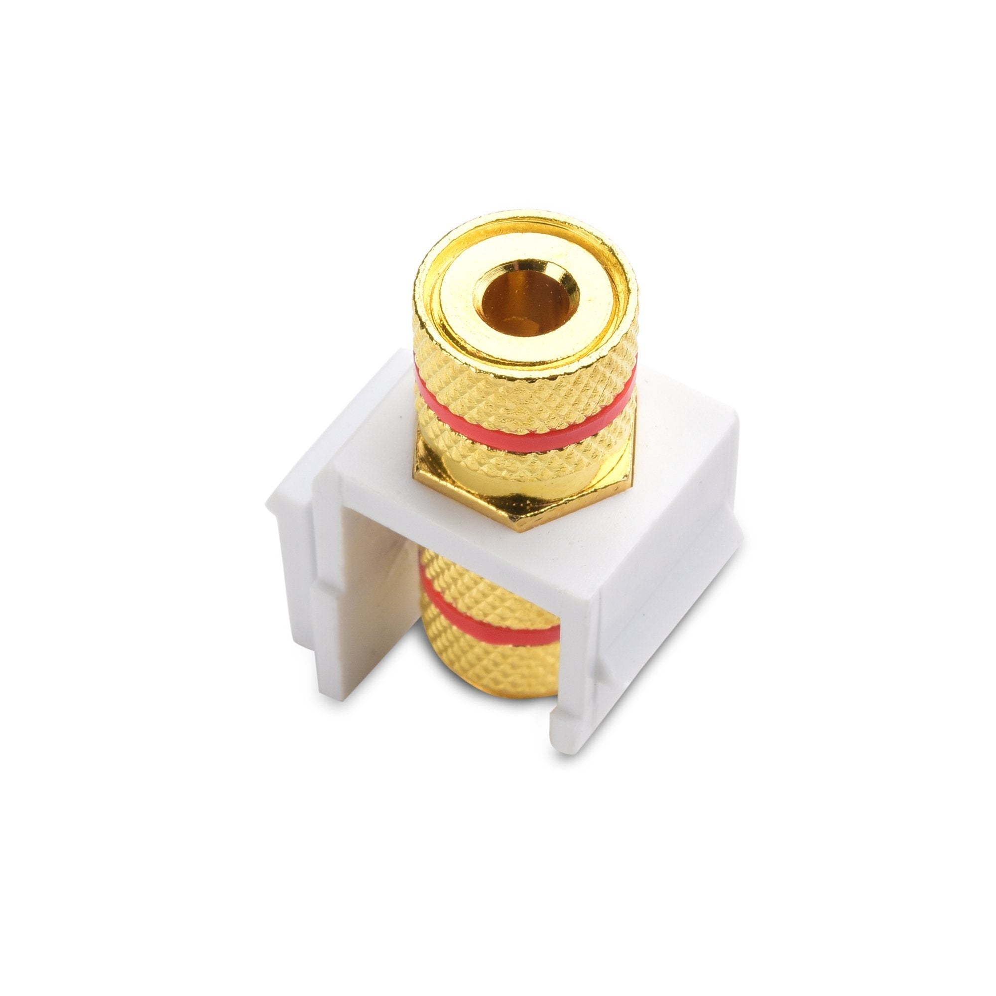 Cable Matters (5-Pack) Banana Jack Binding Post Keystone Jack Inserts in White