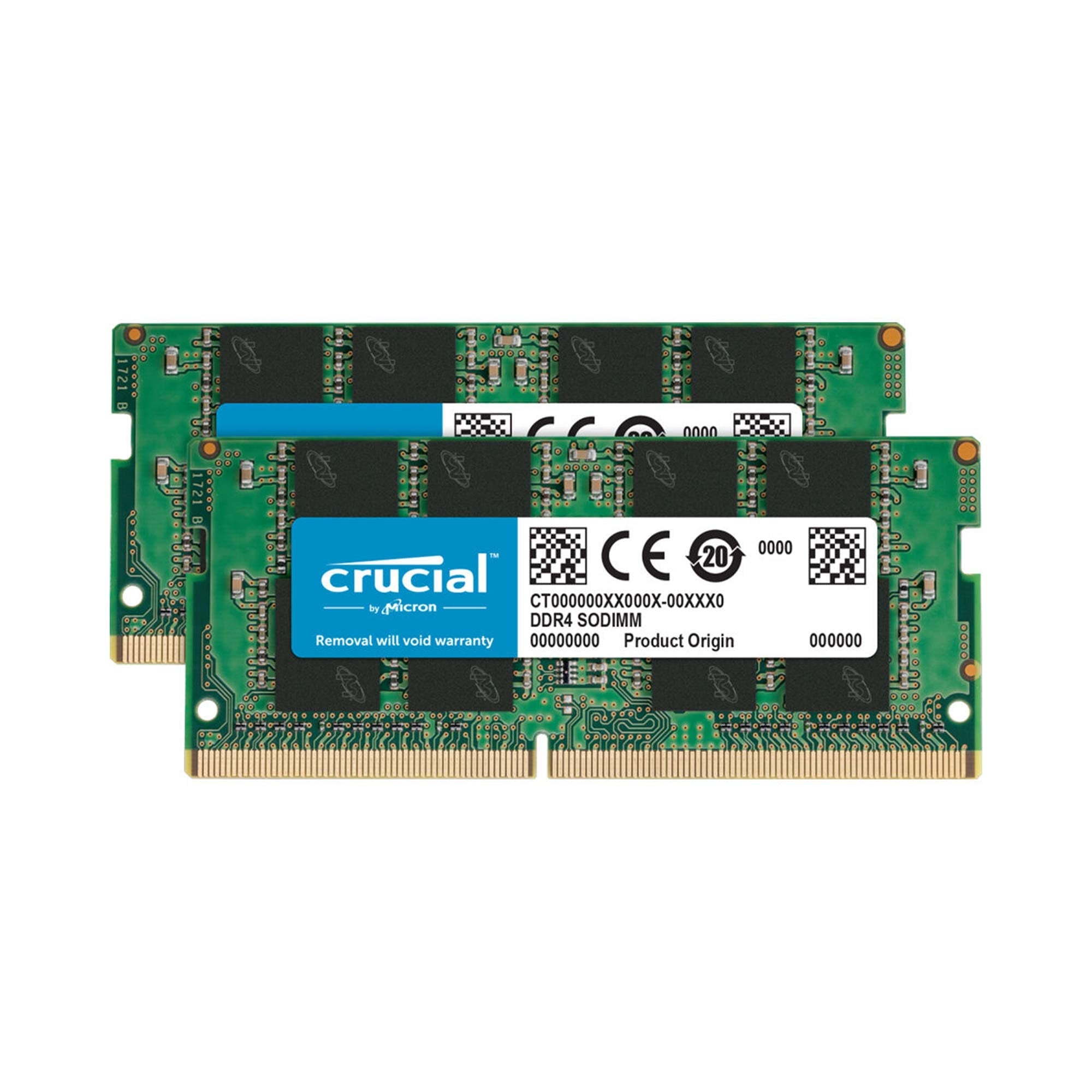 Crucial 32GB Kit (16GBx2) DDR4 2400 MT/s (PC4-19200) DR x8 SODIMM 260-Pin Memory - CT2K16G4SFD824A