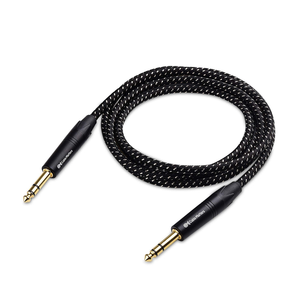 Cable Matters Premium Braided Balanced 1/4 Inch TRS Cable (1/4 to 1/4 Cable) - 6 Feet