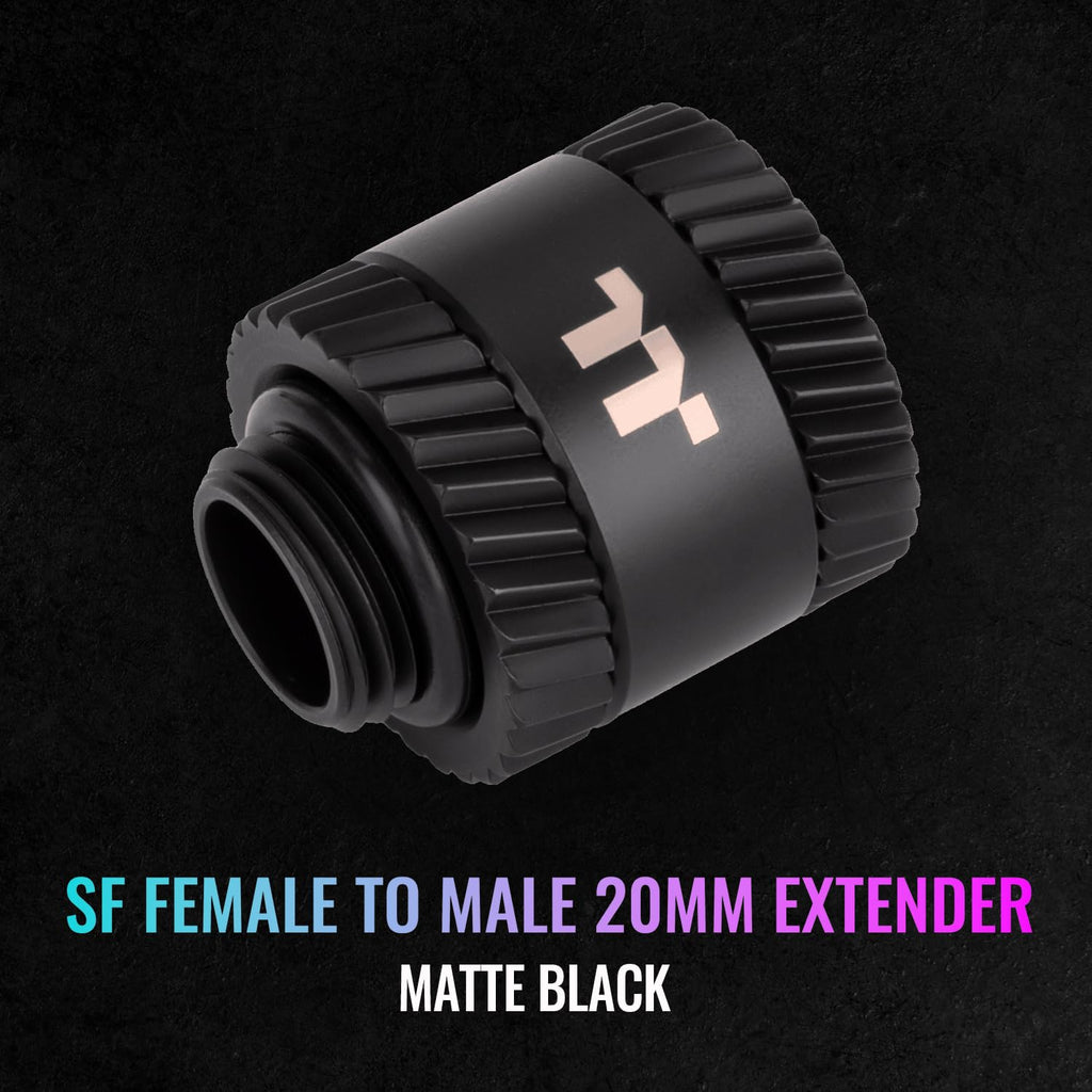 Thermaltake Pacific SF Female to Male 20mm Extender Matte Black/DIY LCS/Fittings CL-W392-CU00MK-A