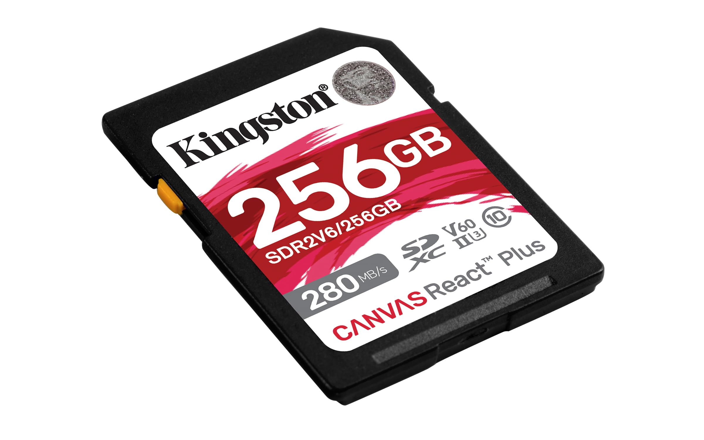 Kingston Canvas React Plus V60 SD 256GB SDXC UHS-II 280R/150W U3 V60 for Full HD/4K