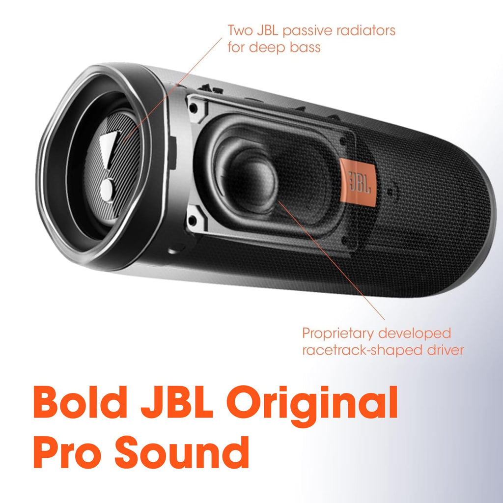 JBL Flip 5 Waterproof Portable Wireless Bluetooth Speaker Bundle with divvi! Protective Hardshell Case - Gray