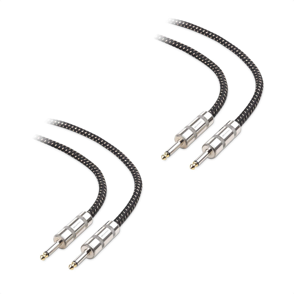 Cable Matters 2-Pack Braided TS Speaker Cable in Black � 3 Feet