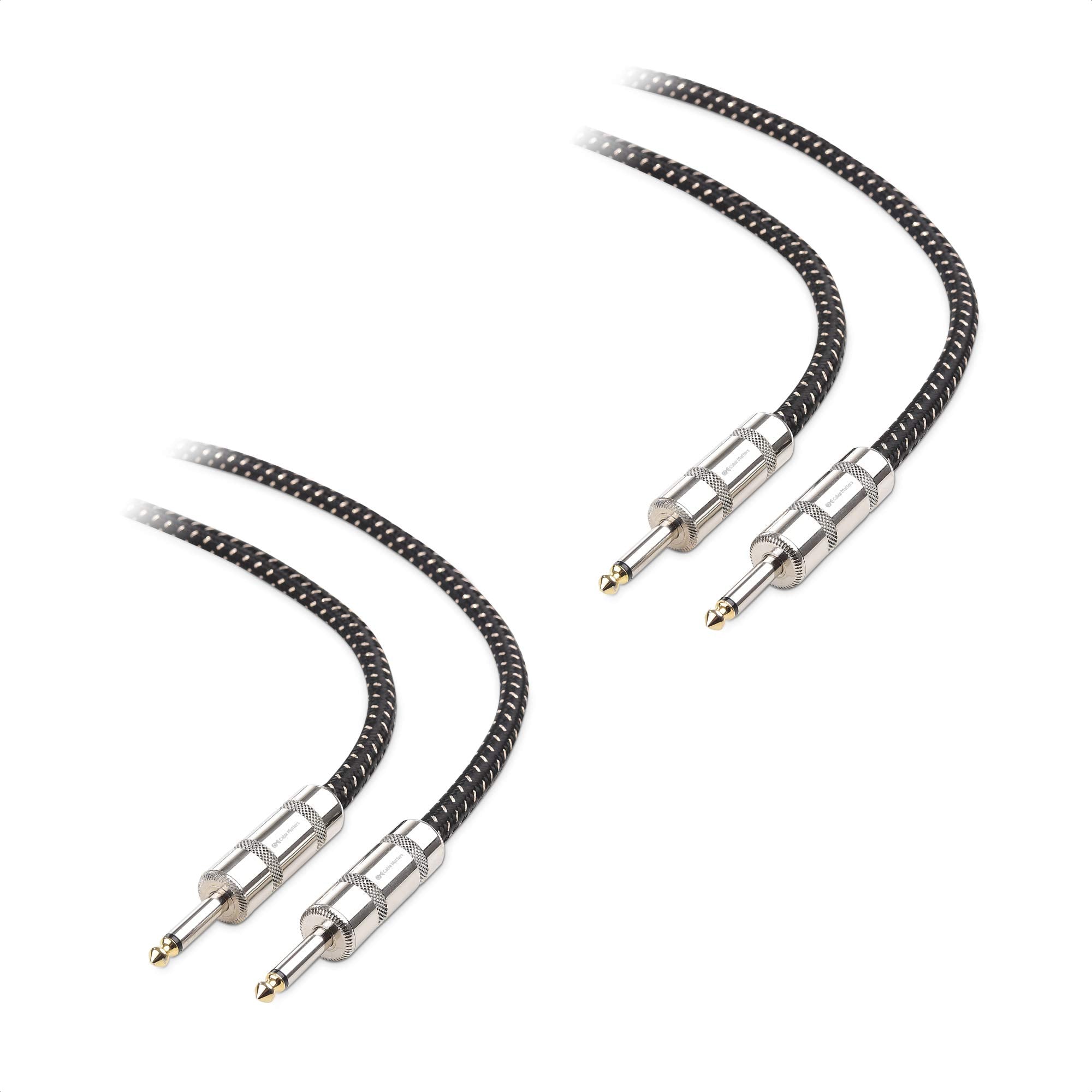 Cable Matters 2-Pack Braided TS Speaker Cable in Black � 3 Feet