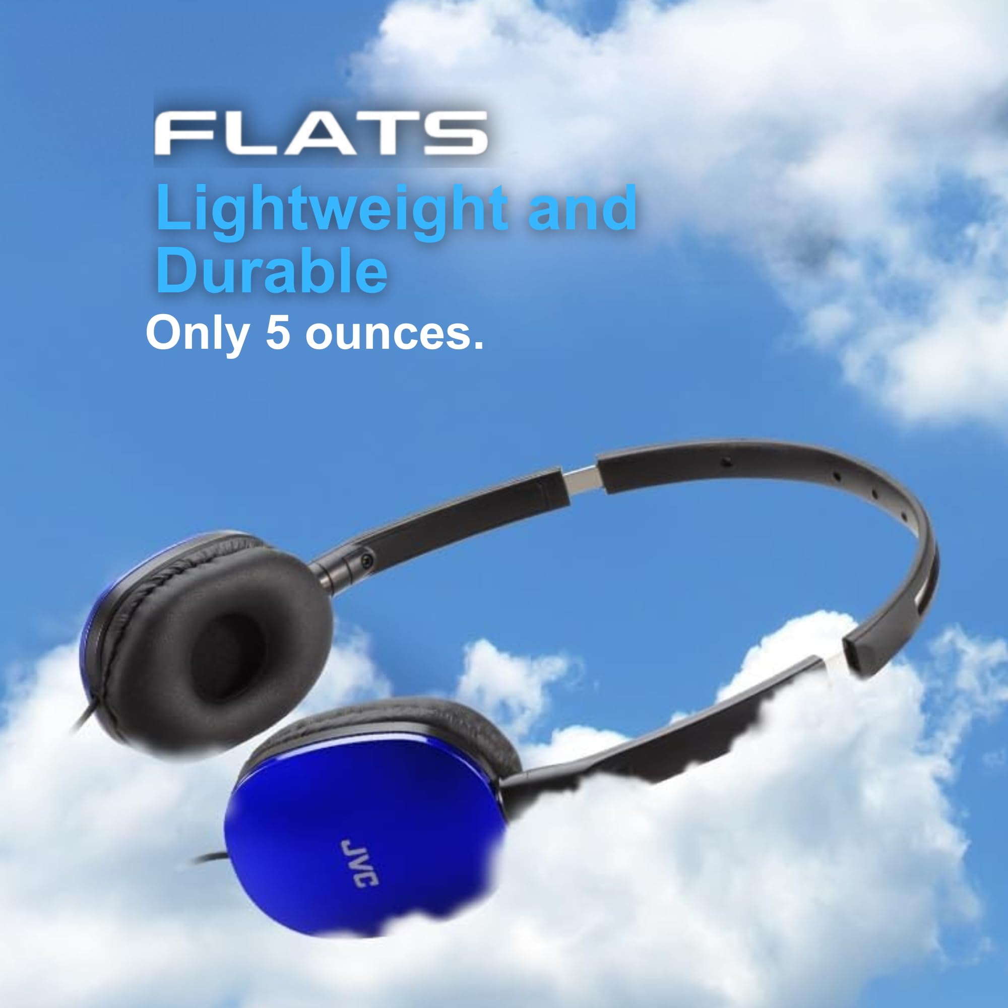 JVC HAS160A Flat Headphones - Blue