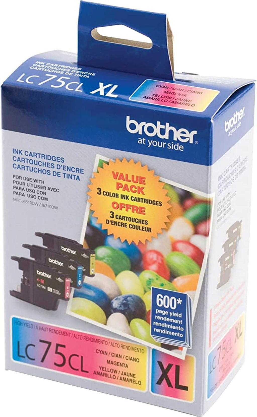 Brother Int L (Supplies) Lc753Pks 3Pk Lc753Pks Cyan Magenta Ylw