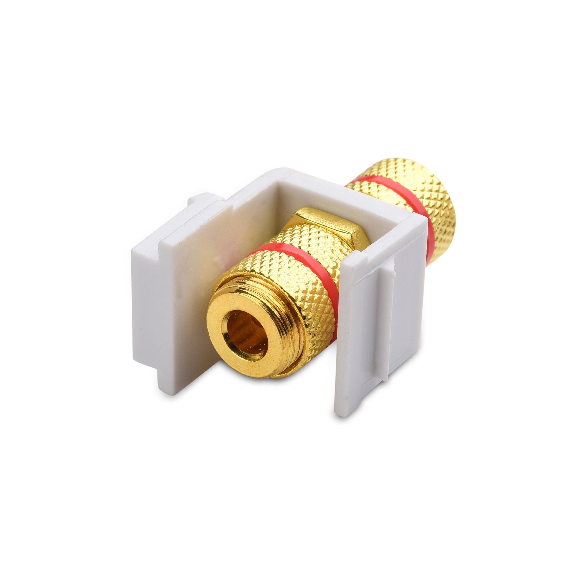 Cable Matters (5-Pack) Banana Jack Binding Post Keystone Jack Inserts in White