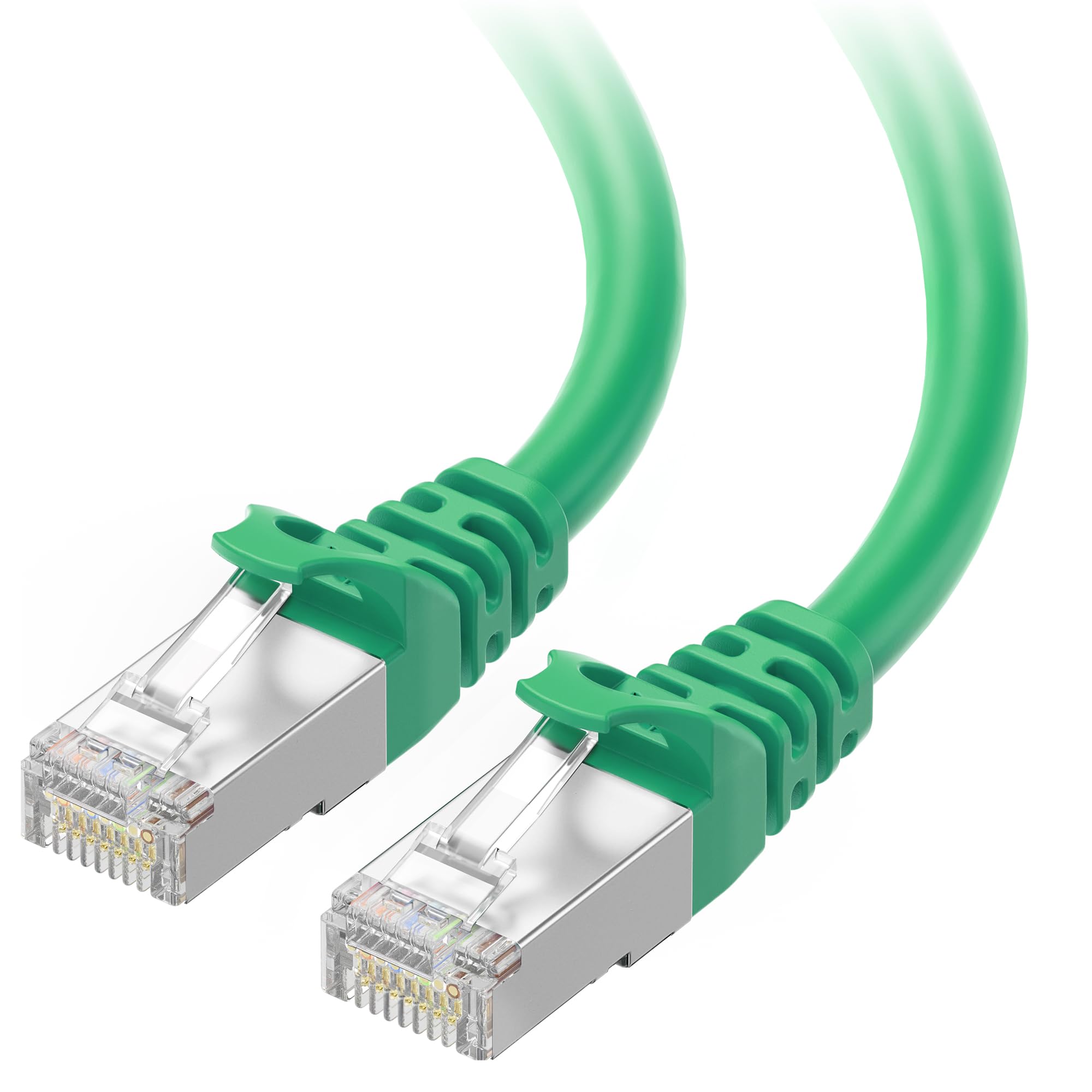 Cable Matters 10Gbps Snagless Long Shielded Cat 6A Ethernet Cable - 100ft, Cat 6A Cable, Cat6A Cord, Ethernet Cord, Green