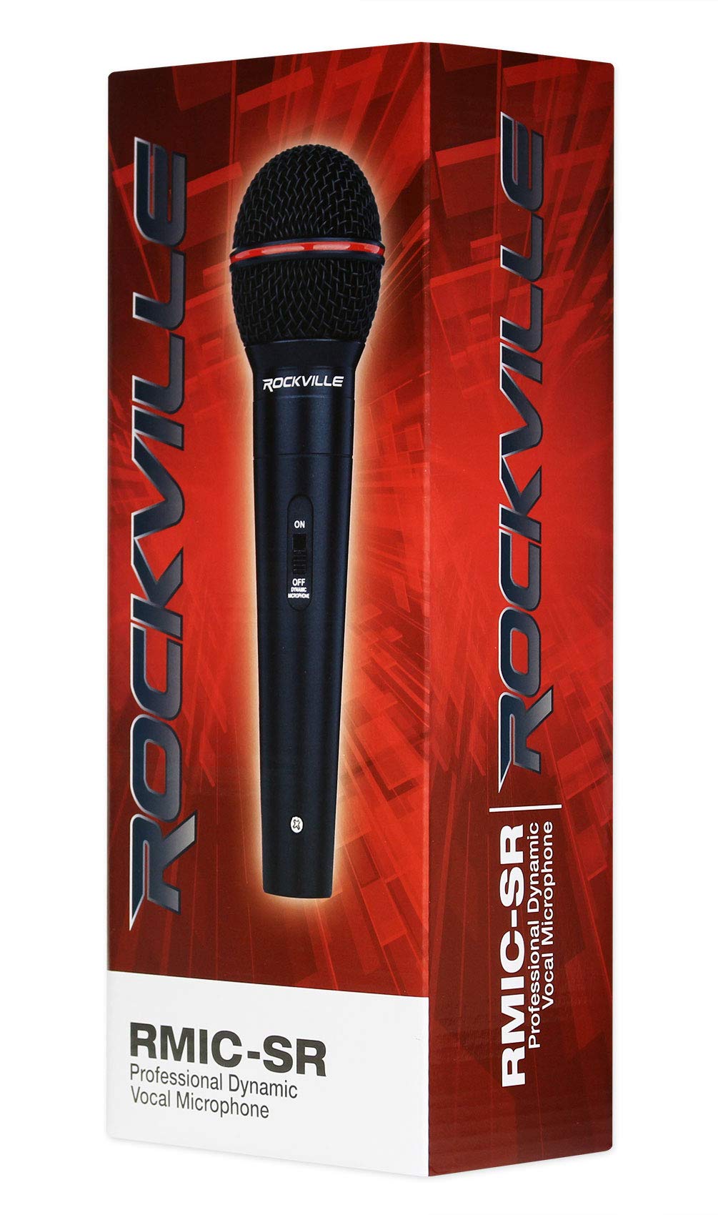 Rockville RMIC-SR Dynamic Handheld Microphone, 600 Ohms +/-30%, 72dB Sensitivity, M-56 Cartridge, Metal Body, OFC Copper Cables & Case, for DJ, Vocal, Karaoke