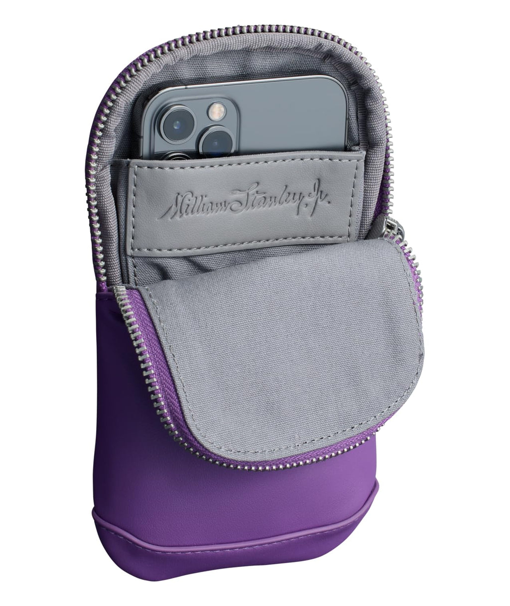 Stanley Cross Bottle Essentials Case Max | Phone Holder, Wallet, Water Bottle Keys | PU Leather Accessory Pouch, Lilac, Small