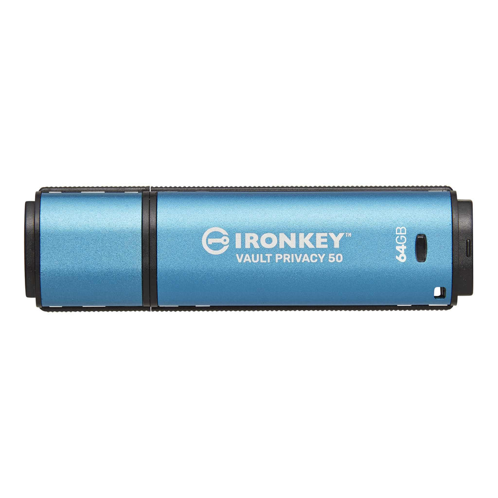 Kingston IronKey Vault Privacy 50 FIPS 197 Certified & XTS-AES 256-bit Encrypted USB Drive for Data Protection - IKVP50/64GB