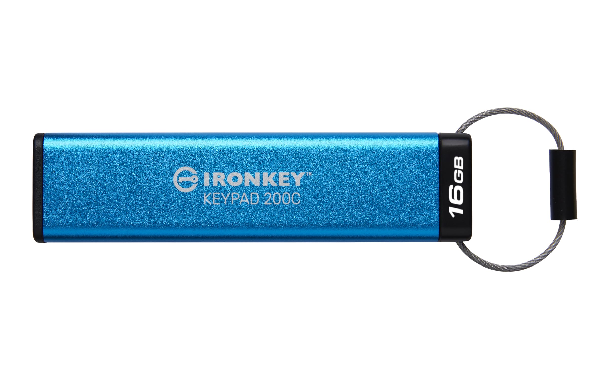 Kingston IronKey Keypad 200C Type-C hardware-encrypted USB Flash Drive FIPS 140-3 Level 3 (Pending) with XTS-AES 256-bit Hardware Encryption -IKKP200C/16GB