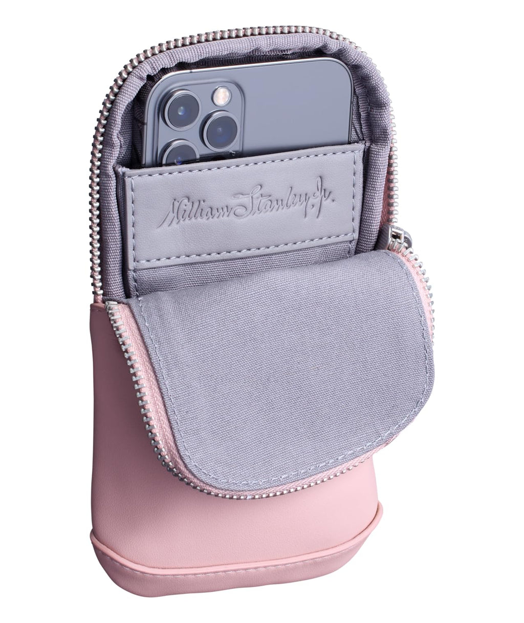 STANLEY Cross Bottle Essentials Case Midi | Phone, Wallet, Keys Holder for Water Bottle | Faux Leather Accessory Pouch for Carry All Strap | Tumbler Cup Accessories | BPA-Free | Rose Quartz