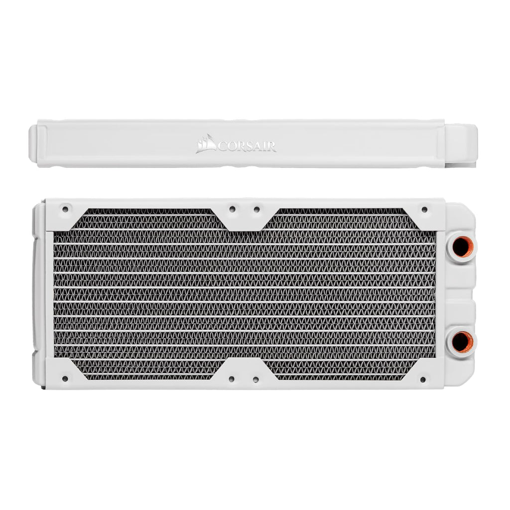 Corsair Hydro X Series, XR5 240 mm Water Cooling Radiator (Dual 120 mm Fan Mounts, Easy Installation, Premium Copper Construction, High-Quality Polyurethane Coating, Integrated Fan Screw Guides) Black,CX-9030002-WW