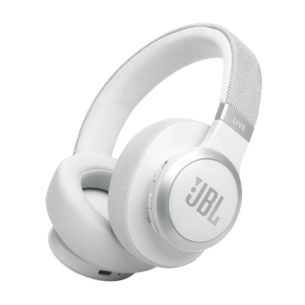 JBL Live 770NC Wireless On-Ear Headphones with Adaptive Noise Cancelling with Smart Ambience, Up to 65 Hours of Playtime, Comfortable Fabric Headband and Carry Pouch