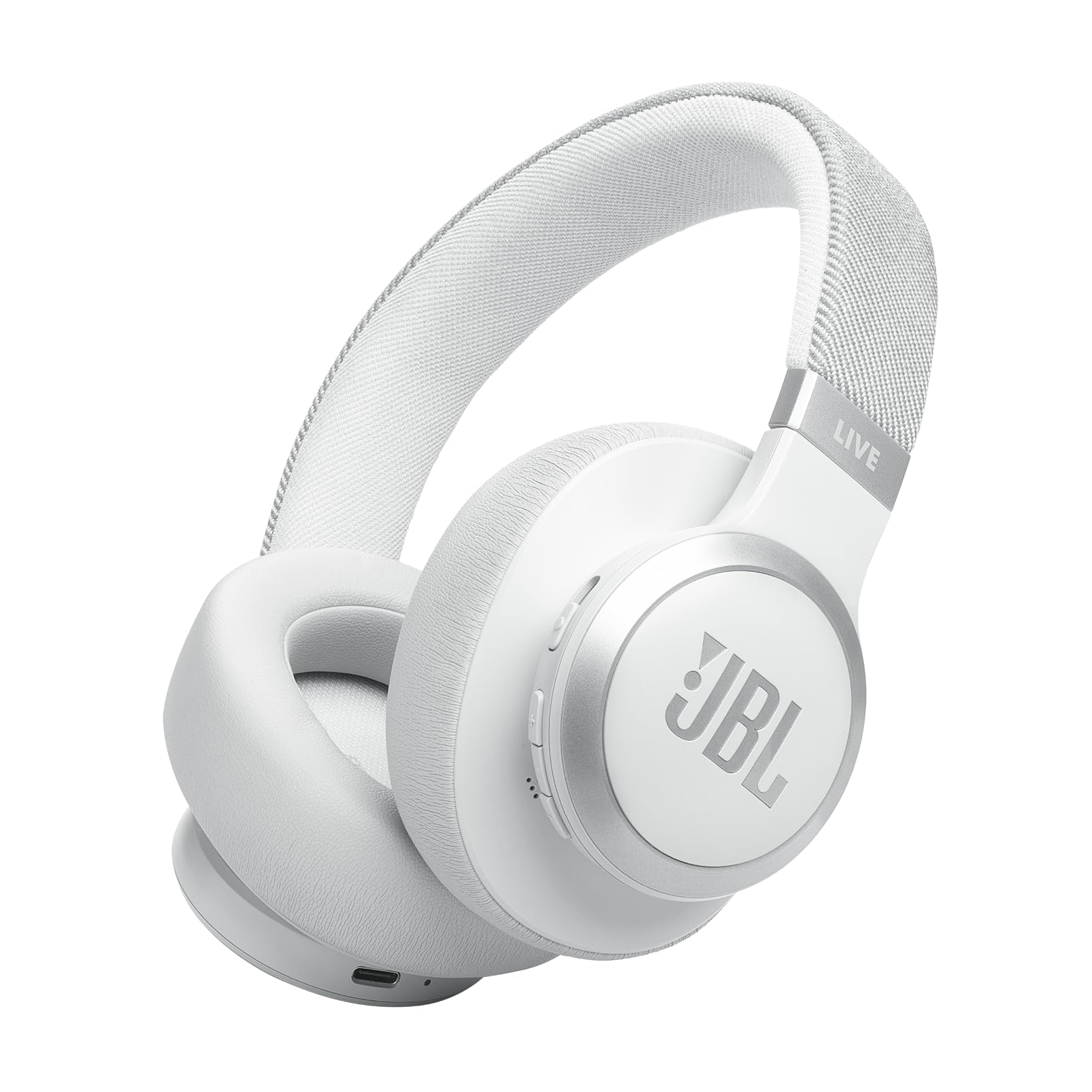 JBL Live 770NC Wireless On-Ear Headphones with Adaptive Noise Cancelling with Smart Ambience, Up to 65 Hours of Playtime, Comfortable Fabric Headband and Carry Pouch