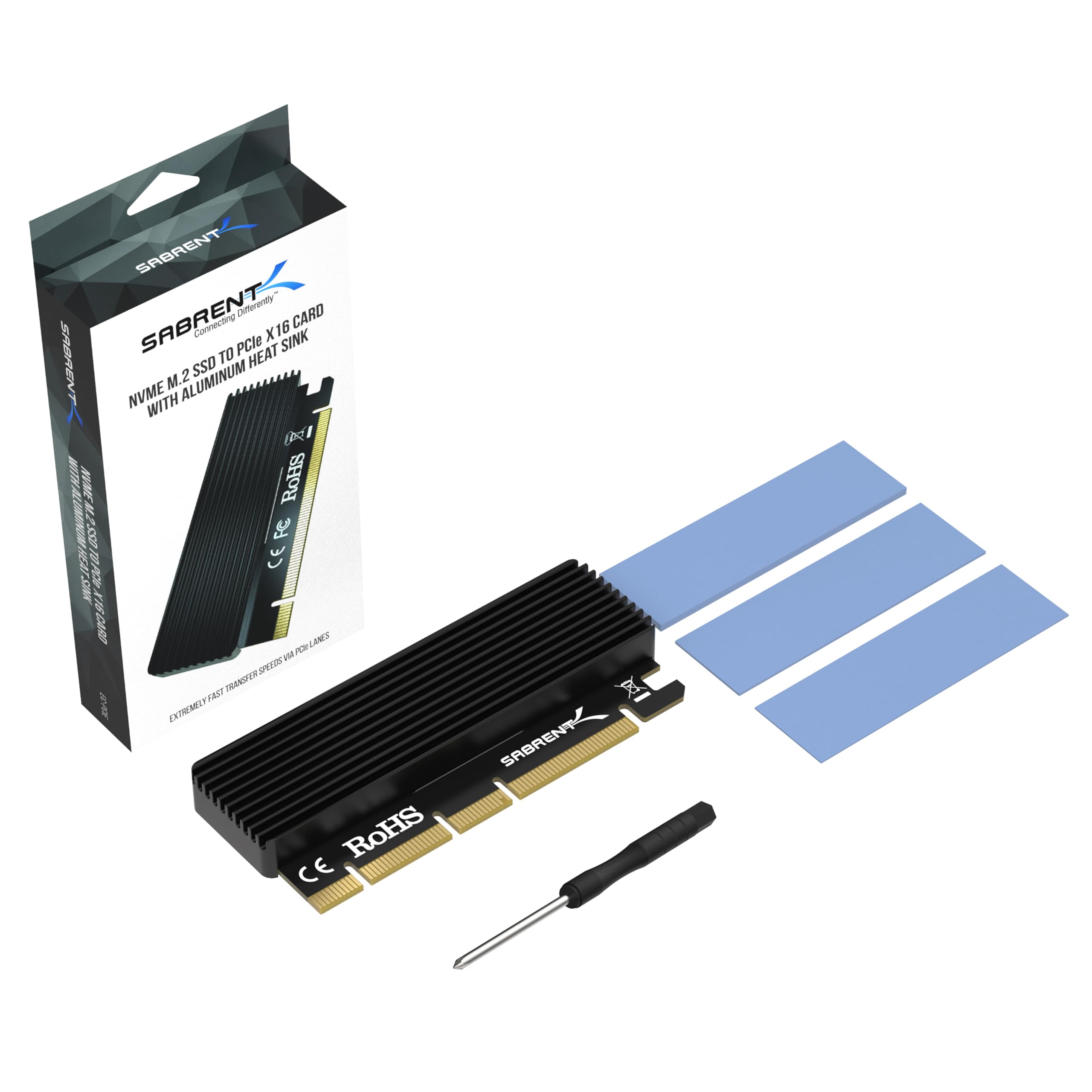SABRENT M.2 SSD NVMe to PCIe Adapter with Aluminum Heatsink
