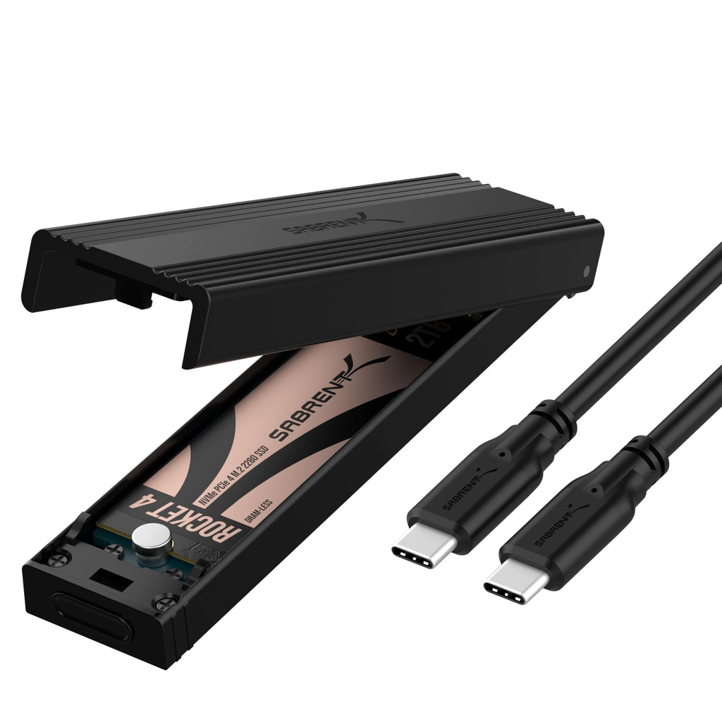 SABRENT M.2 NVMe Enclosure, Tool Free NVMe and SATA