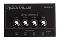 Rockville RHPA4 4-Channel Headphone Amplifier, Stereo/Mono Switch, Dual 1/4" and 3.5mm Outputs per Channel, USB Power, for Studio and Podcast Monitoring