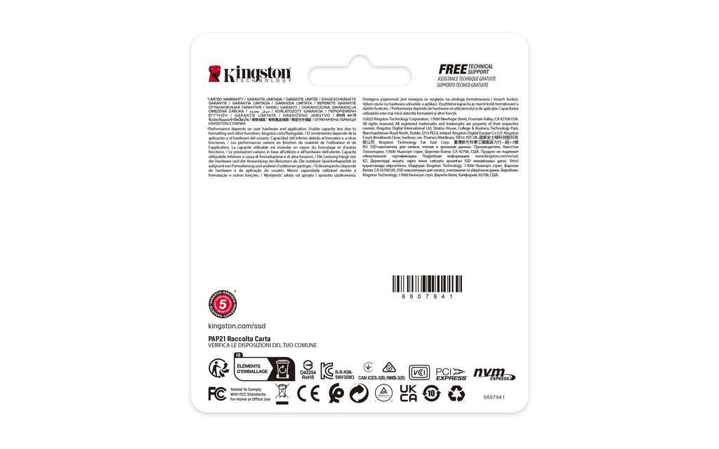 Kingston NV3 NVMe PCIe 4.0 Internal SSD 1TB M.2 2230-SNV3SM3/1T0