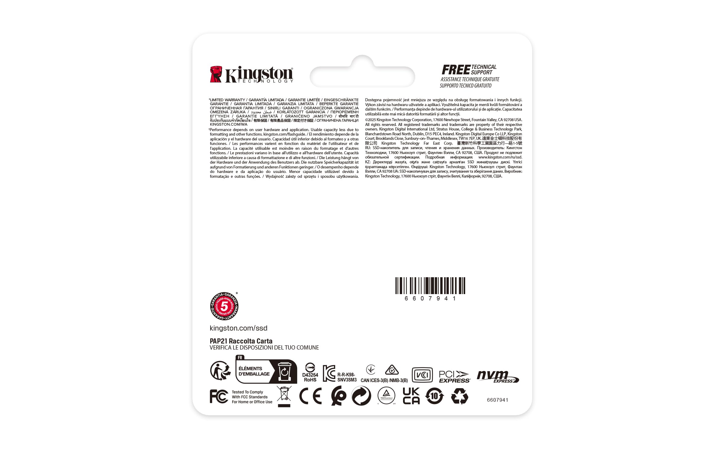 Kingston NV3 NVMe PCIe 4.0 Internal SSD 1TB M.2 2230-SNV3SM3/1T0
