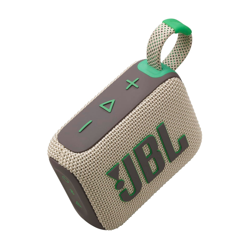 JBL Go 4 - Ultra-Portable, Waterproof and Dustproof Bluetooth Speaker, Big Pro Sound with Punchy bass, 7-Hour Built-in Battery, Made in Part with Recycled Materials (Sand)