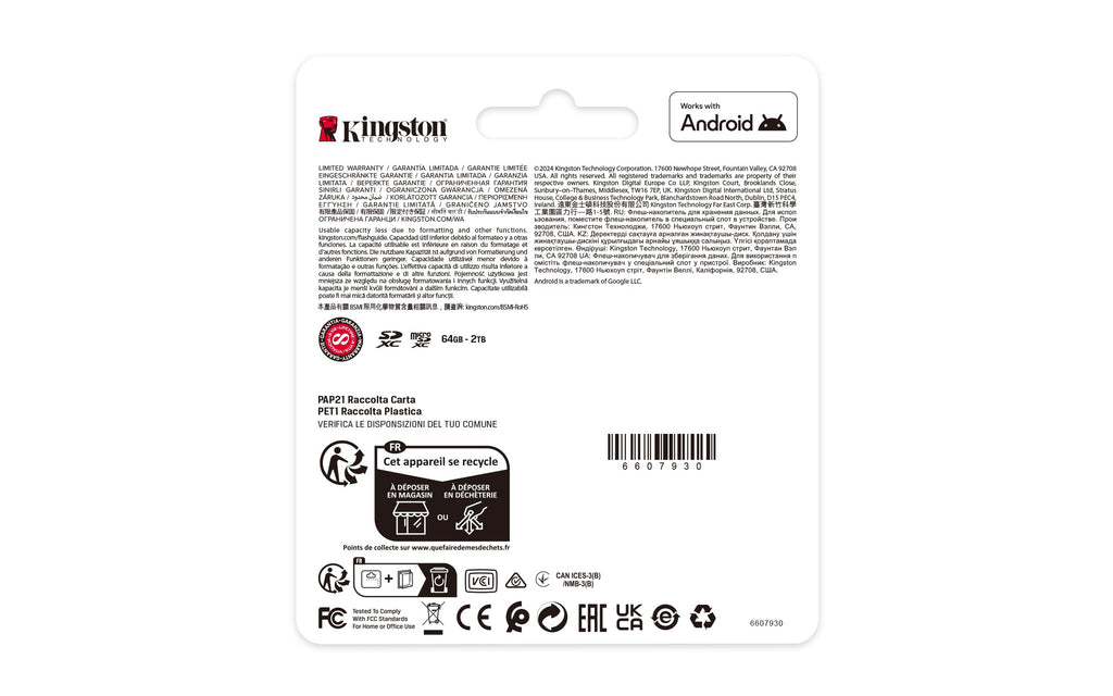 Kingston Canvas Select Plus microSD Memory Card 256GB microSDXC Gen3 150MB/s A1 Card + Adapter - SDCS3/256GB
